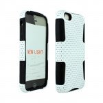 Wholesale iPhone 5C Mesh Hybrid Case (White - Black)